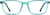 Front view of Kids' Rectangle Glasses 2029316 in Aqua thumbnail