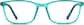Front view of Kids' Rectangle Glasses 2029316 in Aqua thumbnail