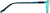 Side view of Kids' Rectangle Glasses 2029316 in Aqua thumbnail