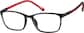 Angle view of Kids' Rectangle Glasses 2029321 in Black thumbnail