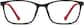 Front view of Kids' Rectangle Glasses 2029321 in Black thumbnail