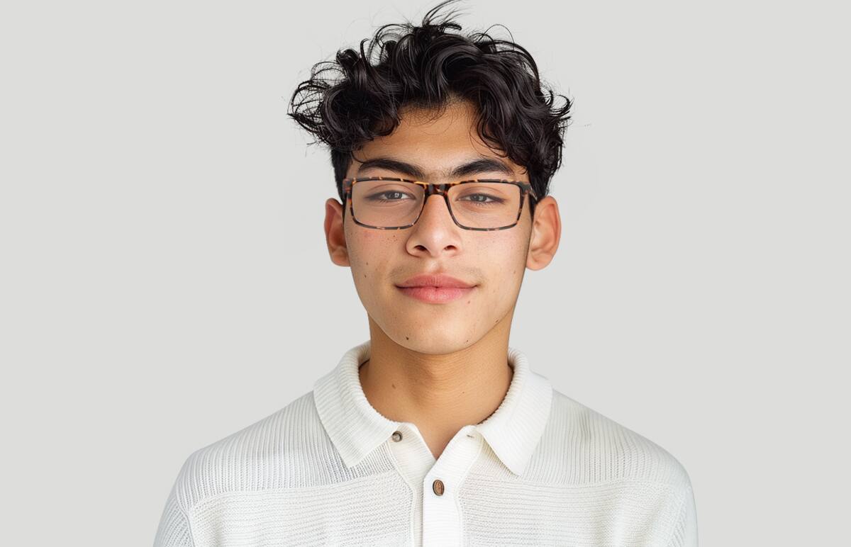 Black Rectangle Glasses #2029421 | Zenni Optical