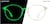 Front view of Glow-in-the-Dark Round Glasses 2029750 in Green Glow thumbnail