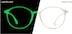 Glow-in-the-Dark Round Glasses 2029750 in Green Glow