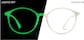 Front view of Glow-in-the-Dark Round Glasses 2029750 in Green Glow thumbnail