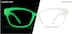 Glow-in-the-Dark Rectangle Glasses 2029850 in Green Glow