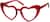 Angle view of Heart-Shaped Glasses 2029918 in Cherry thumbnail