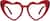Front view of Heart-Shaped Glasses 2029918 in Cherry thumbnail