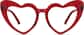 Front view of Heart-Shaped Glasses 2029918 in Cherry thumbnail