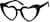 Angle view of Heart-Shaped Glasses 2029921 in Black thumbnail