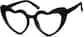 Angle view of Heart-Shaped Glasses 2029921 in Black thumbnail