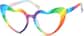 Angle view of Heart-Shaped Glasses 2029929 in Rainbow thumbnail