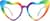 Front view of Heart-Shaped Glasses 2029929 in Rainbow thumbnail