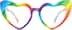 Heart-Shaped Glasses 2029929 in Rainbow