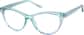 Angle view of Cat-Eye Glasses 2030017 in Lavender & Green thumbnail