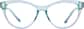 Front view of Cat-Eye Glasses 2030017 in Lavender & Green thumbnail