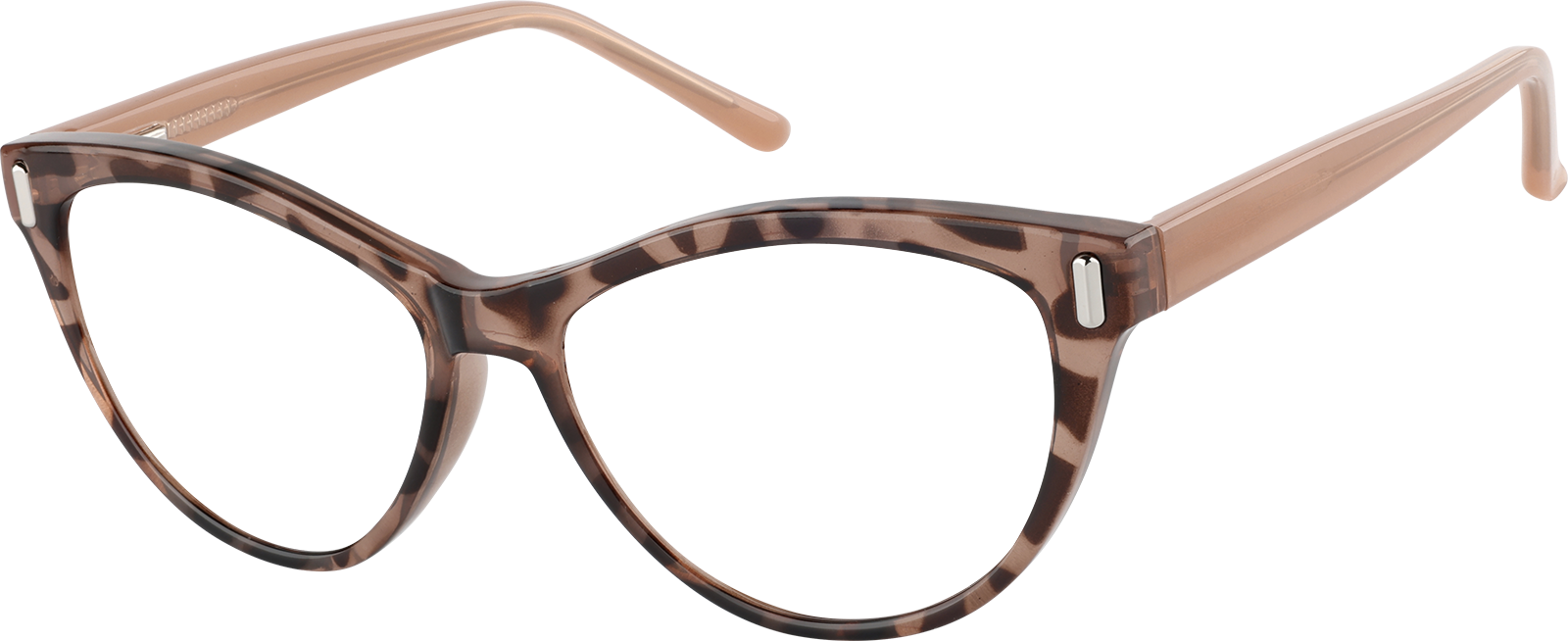 Angle view of Cat-Eye Glasses 2030019 in Blush