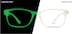 Glow-in-the-Dark Rectangle Glasses 2030150 in Green Glow