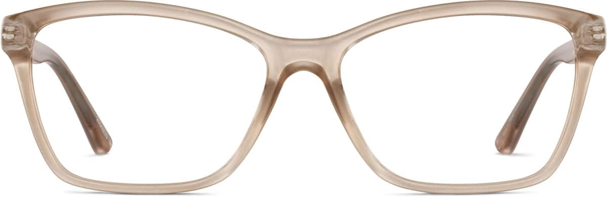 Front view of Rectangle Glasses 2030233 in Champagne