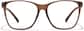 Front view of Square Glasses 2030315 in Brown thumbnail