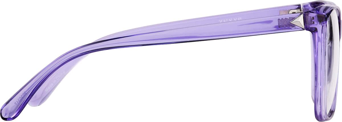 Side view of Square Glasses 2030317 in Purple