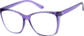 Angle view of Square Glasses 2030317 in Purple thumbnail