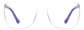 Front view of Square Glasses 2030317 in Purple thumbnail