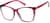 Angle view of Square Glasses 2030318 in Red thumbnail