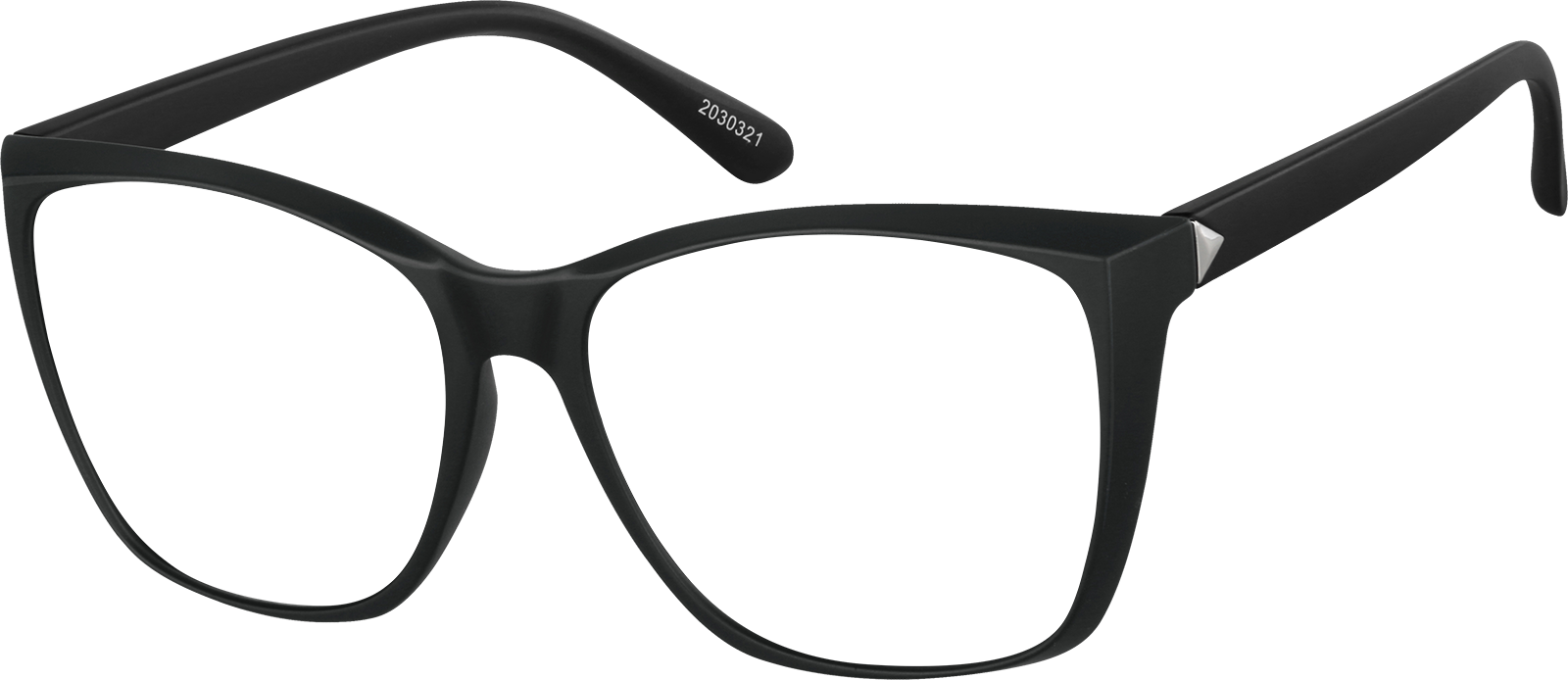 Angle view of Square Glasses 2030321 in Black