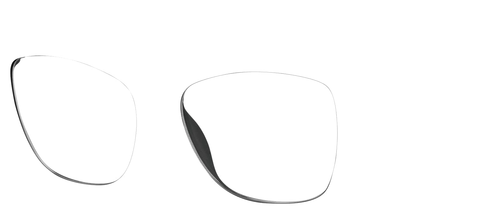 Angle view of Square Glasses 2030321 in Black