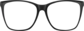 Front view of Square Glasses 2030321 in Black thumbnail