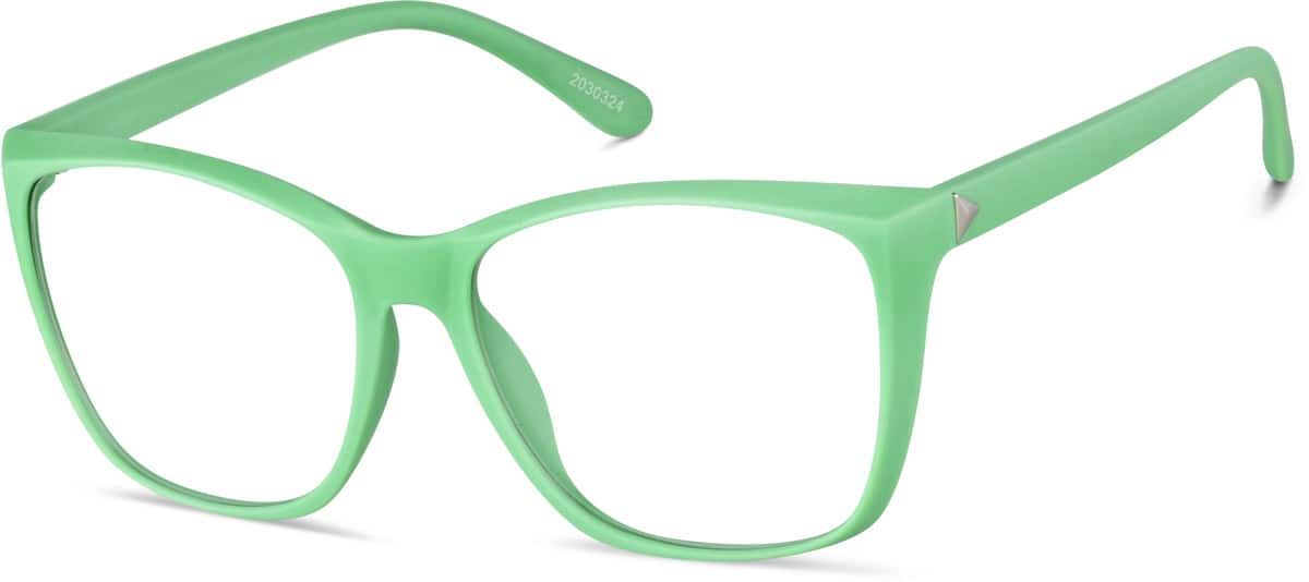 Angle view of Square Glasses 2030324 in Mint