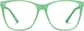 Front view of Square Glasses 2030324 in Mint thumbnail