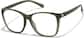 Angle view of Square Glasses 2030334 in Green thumbnail