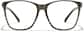 Front view of Square Glasses 2030334 in Green thumbnail