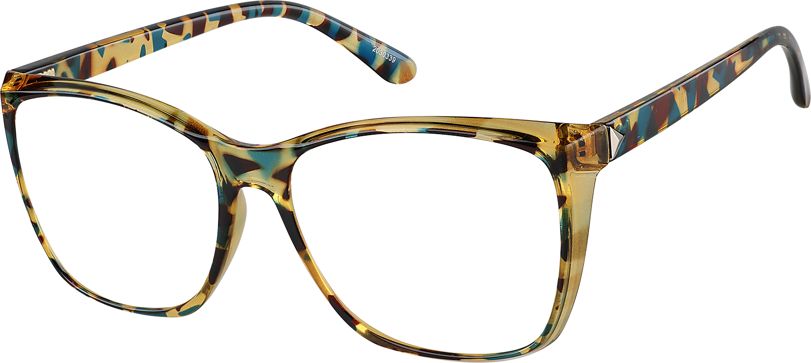 Angle view of Square Glasses 2030339 in Tortoiseshell