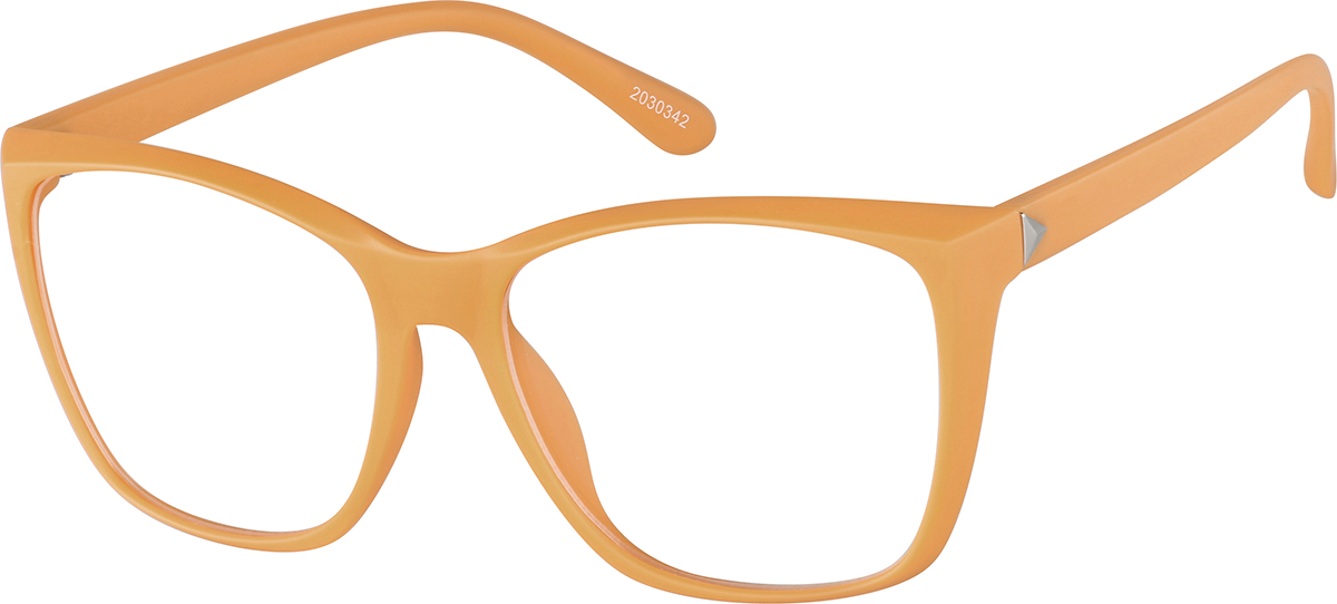 Zenni Womens Square Prescription Glasses Orange Tortoiseshell TR Full Rim Frame