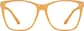 Front view of Square Glasses 2030342 in Melon thumbnail