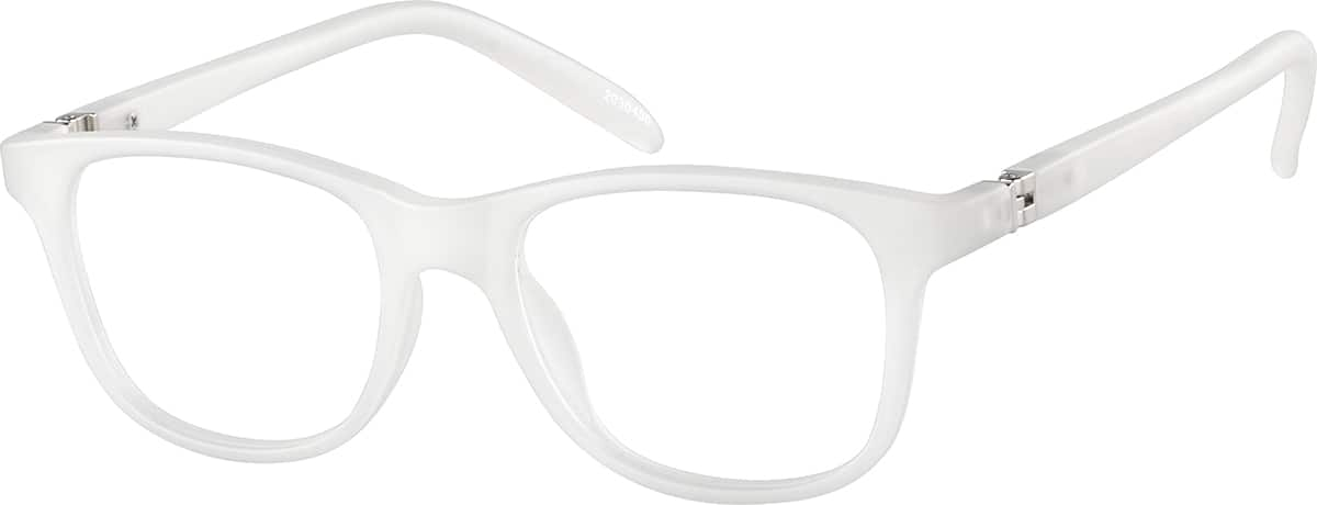 Angle view of Kids' Glow-in-the-Dark Square Glasses 2030450 in Blue Glow