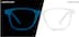 Kids' Glow-in-the-Dark Square Glasses 2030450 in Blue Glow