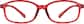 Front view of Kids' Oval Glasses 2030518 in Cherry thumbnail