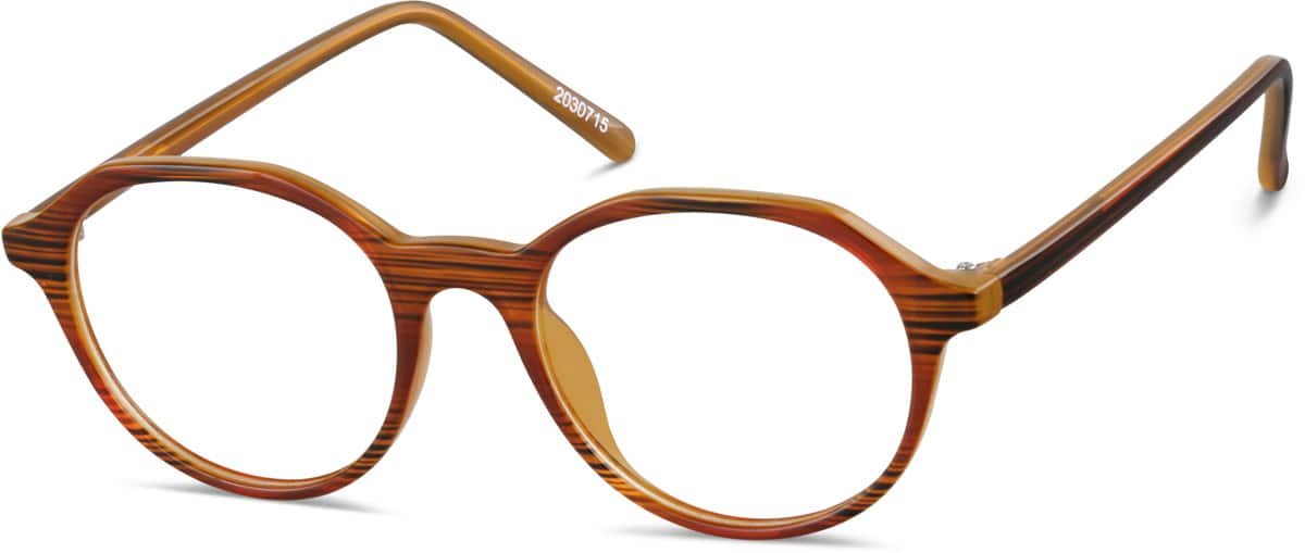 Brown round eyeglasses best sale