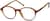 Angle view of Round Glasses 2030715 in Brown thumbnail