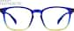 Front view of Square Glasses 2031116 in Cobalt thumbnail