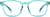 Front view of Square Glasses 2031124 in Aqua thumbnail