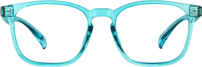 Aqua Square Glasses