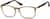 Angle view of Square Glasses 2031215 in Latte thumbnail