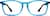 Front view of Square Glasses 2031216 in Blue thumbnail