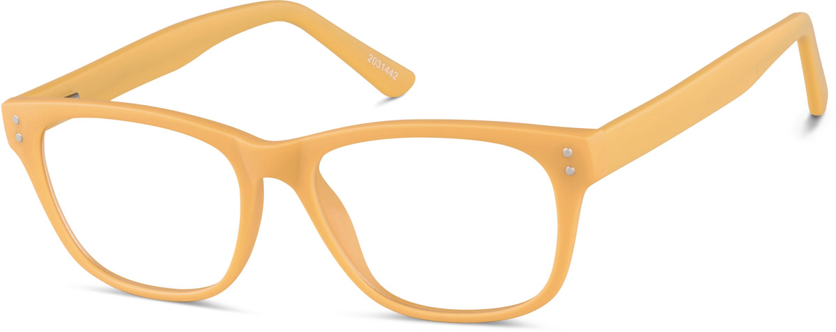 Zenni Womens Square Prescription Glasses Orange TR Full Rim Frame