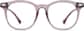 Front view of Round Glasses 2031517 in Mauve thumbnail